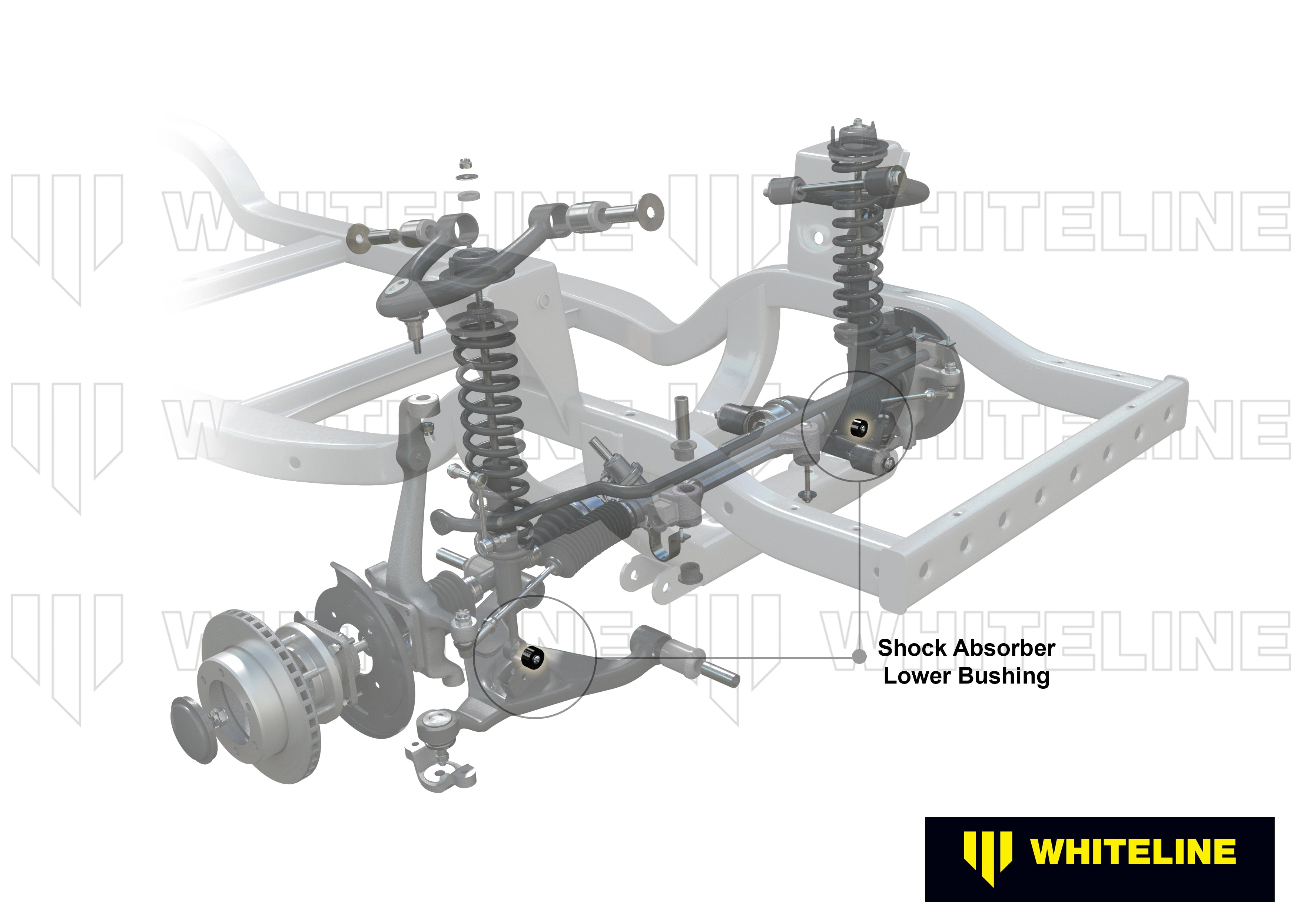 Set bucsi superioare amortizor Whiteline pentru Lexus Lx / Toyota Land Cruiser - W33344