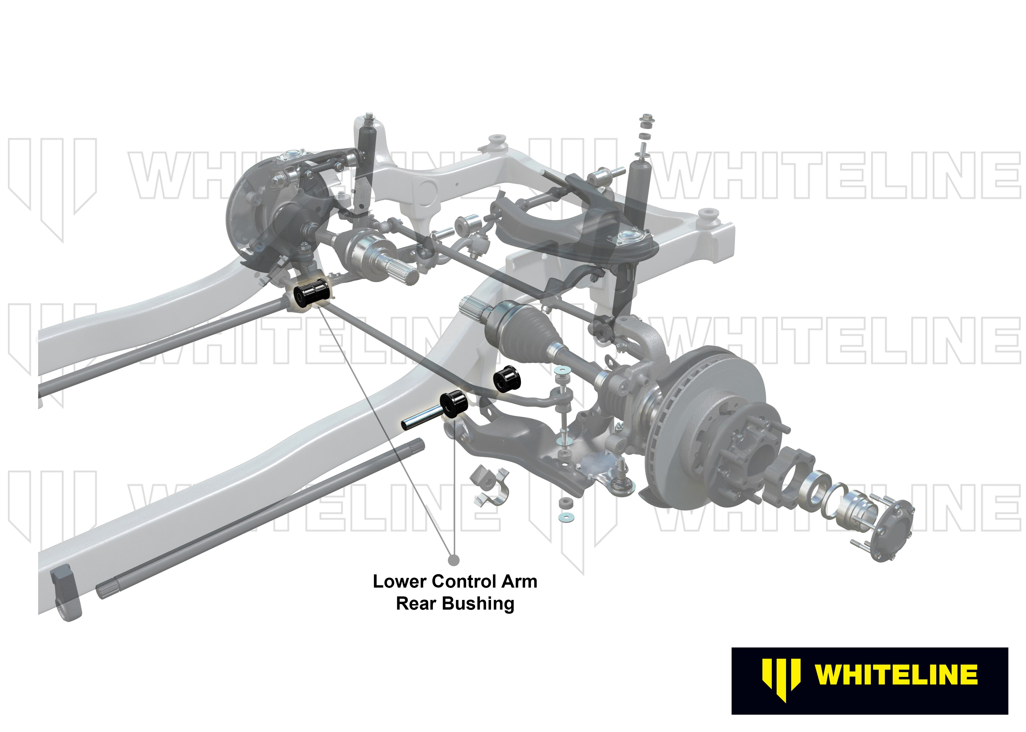Set bucsi brat suspensie inferior spate interior Whiteline pentru Mitsubishi Triton - W51603
