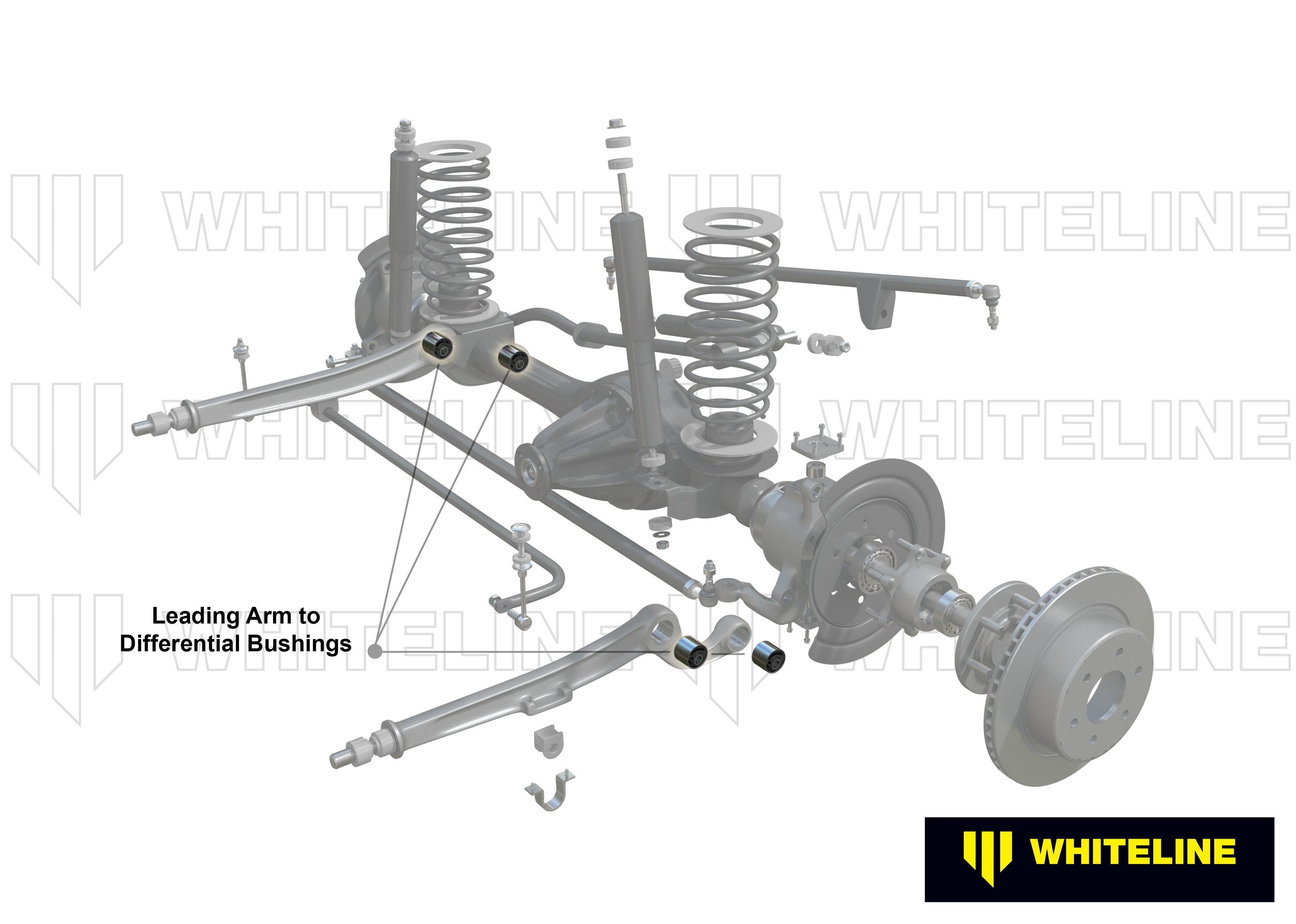 Set bucse brat tractiune diferential (decalat) Whiteline pentru Suzuki Jimny - W53489