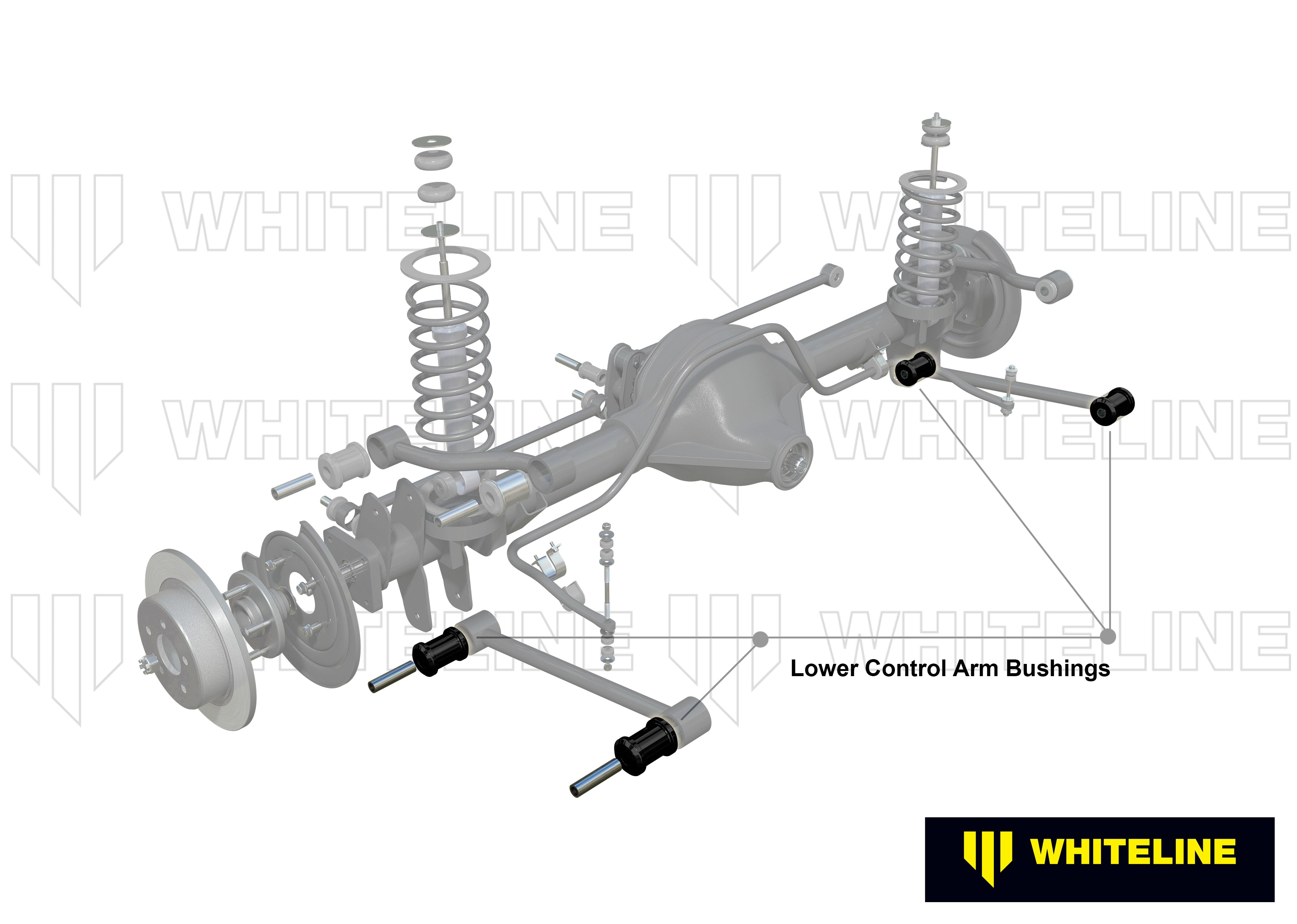 Set bucse brat longitudinal inferior Whiteline pentru Ford Ltd - W61788