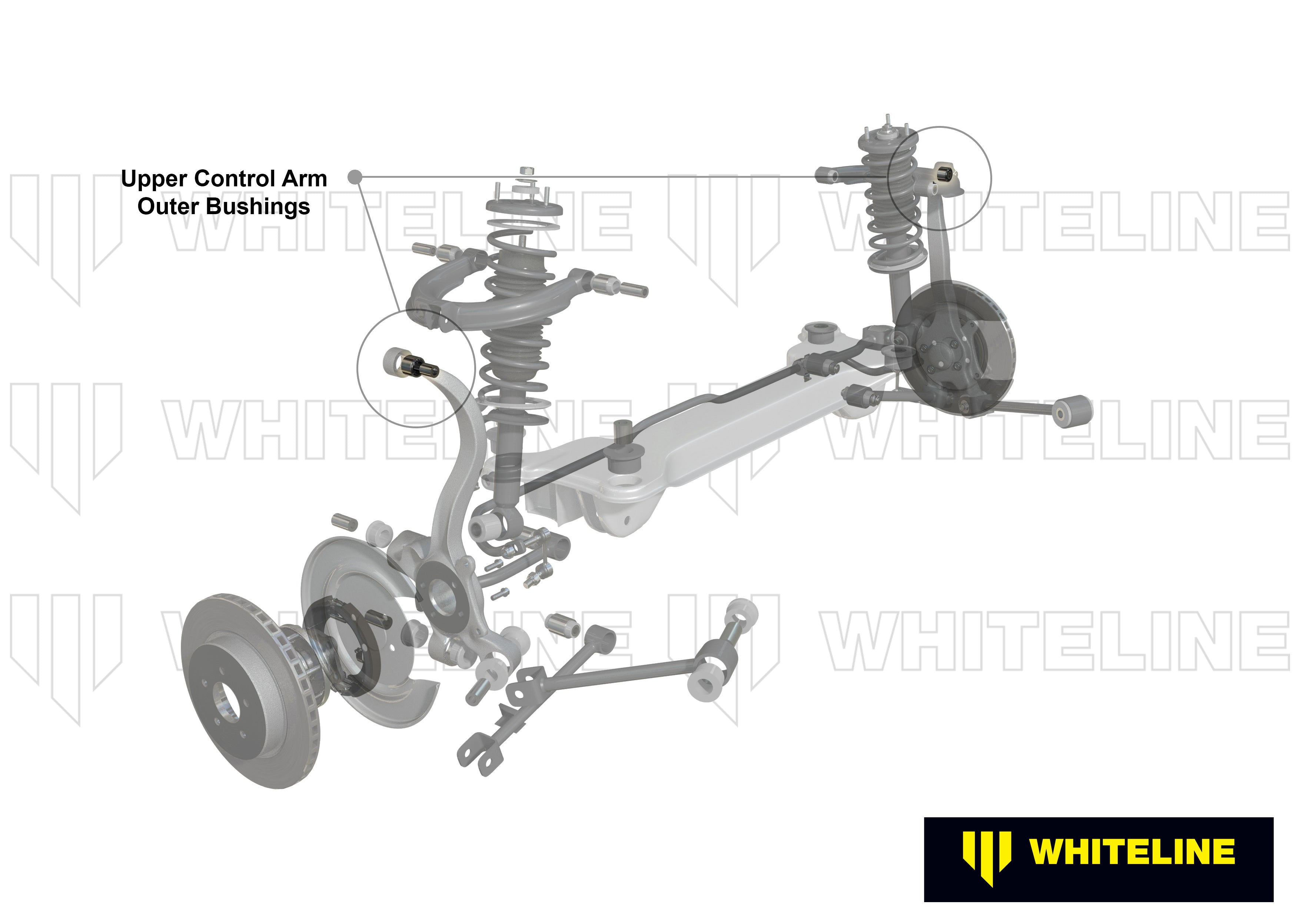 Set bucsi brat suspensie superior exterior Whiteline pentru Hyundai Grandeur / Kia Optima / Mitsubishi Galant - W62843A