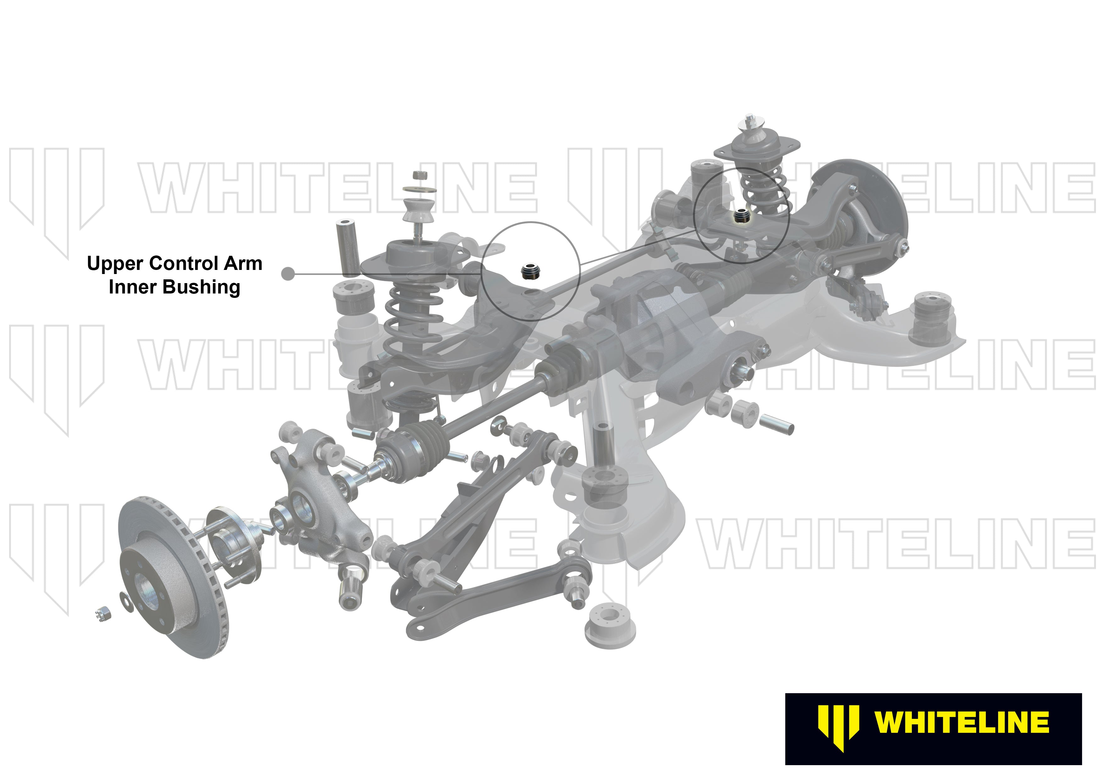 Set bucse brat suspensie superior interior Whiteline pentru Infiniti G / Nissan 350Z - W62989