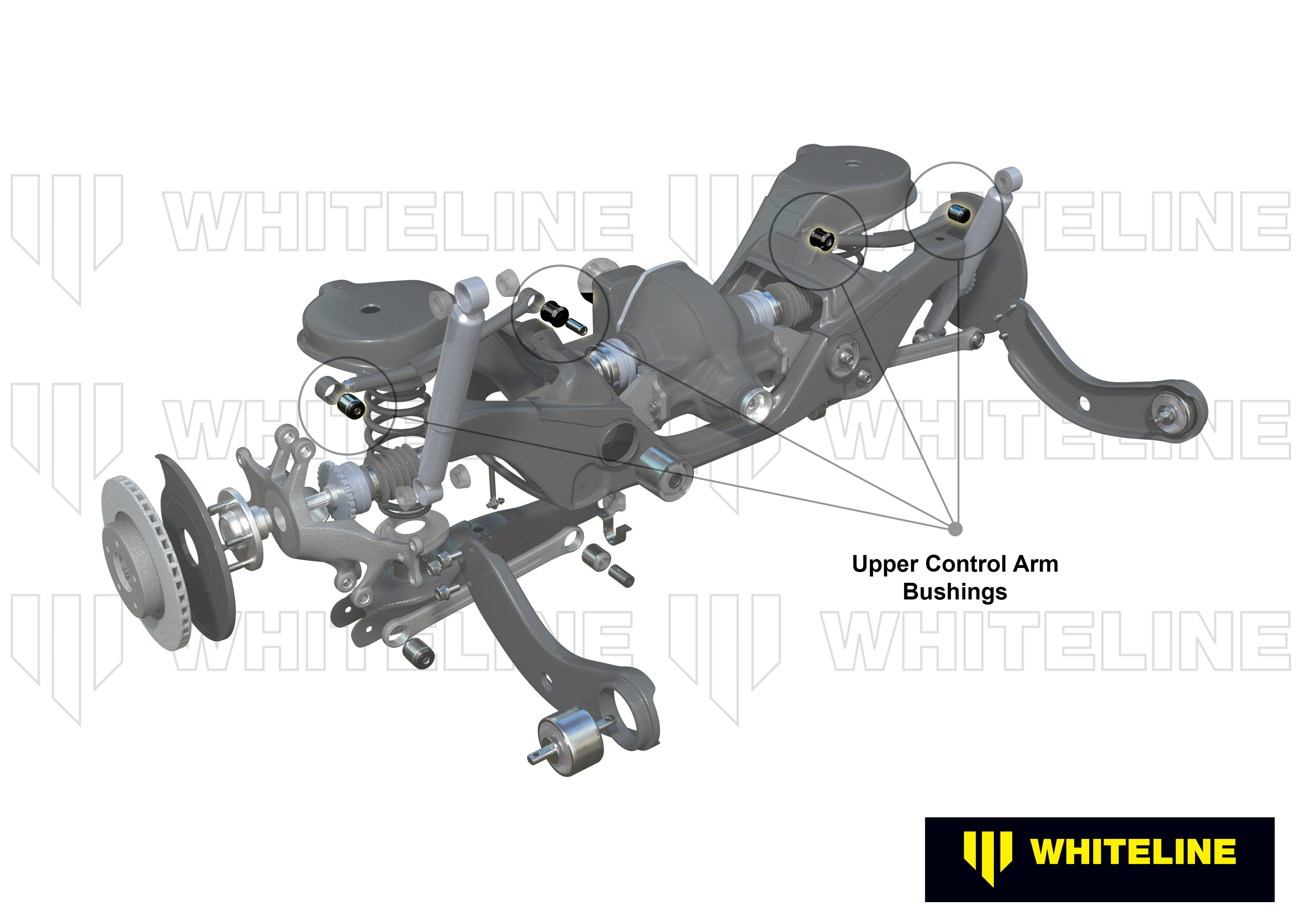 Set bucse brat longitudinal superior Whiteline pentru Mazda Rx-8 - W63390