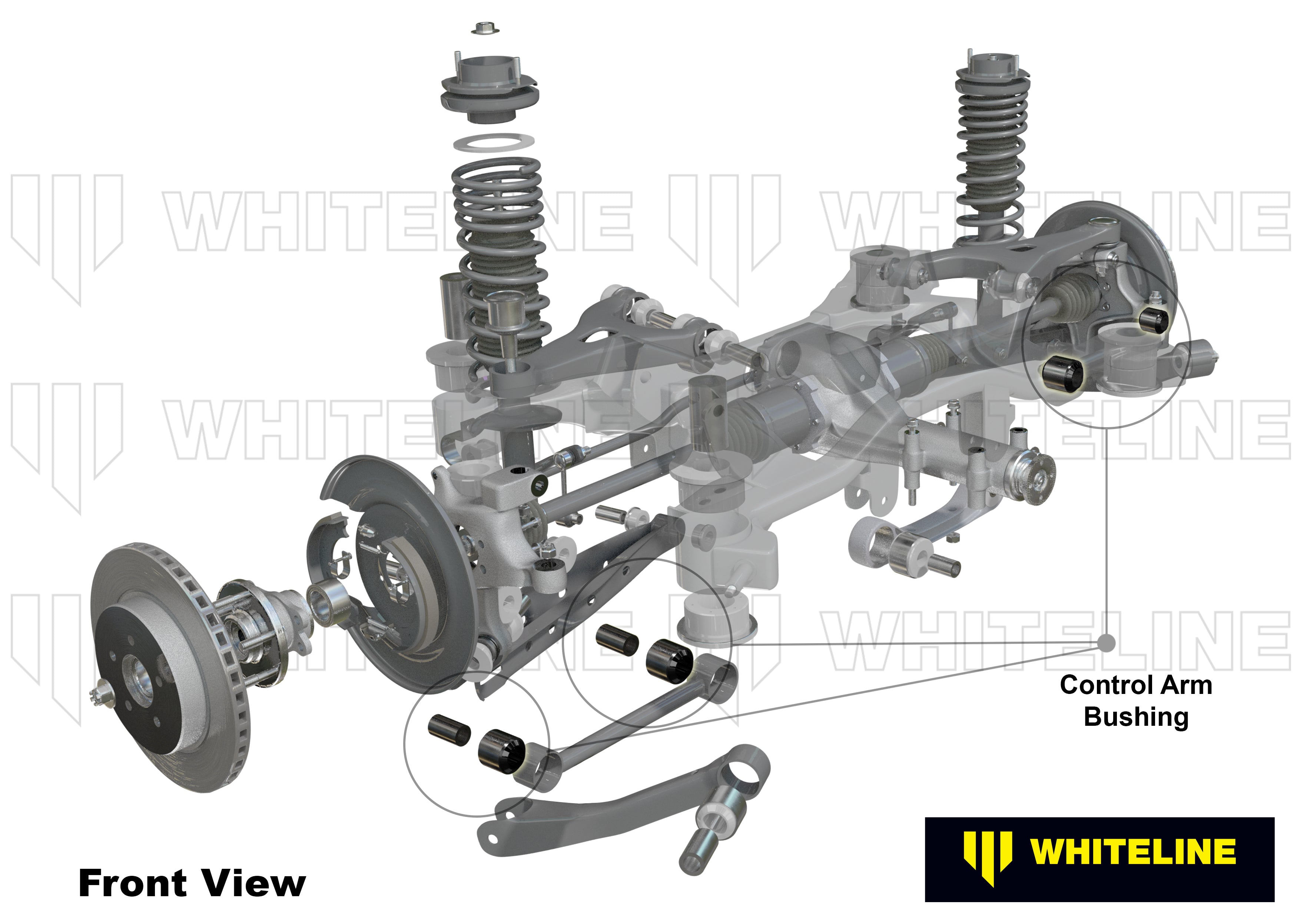 Brat suspensie inferior front set bucse Whiteline pentru Subaru Legacy - W63393