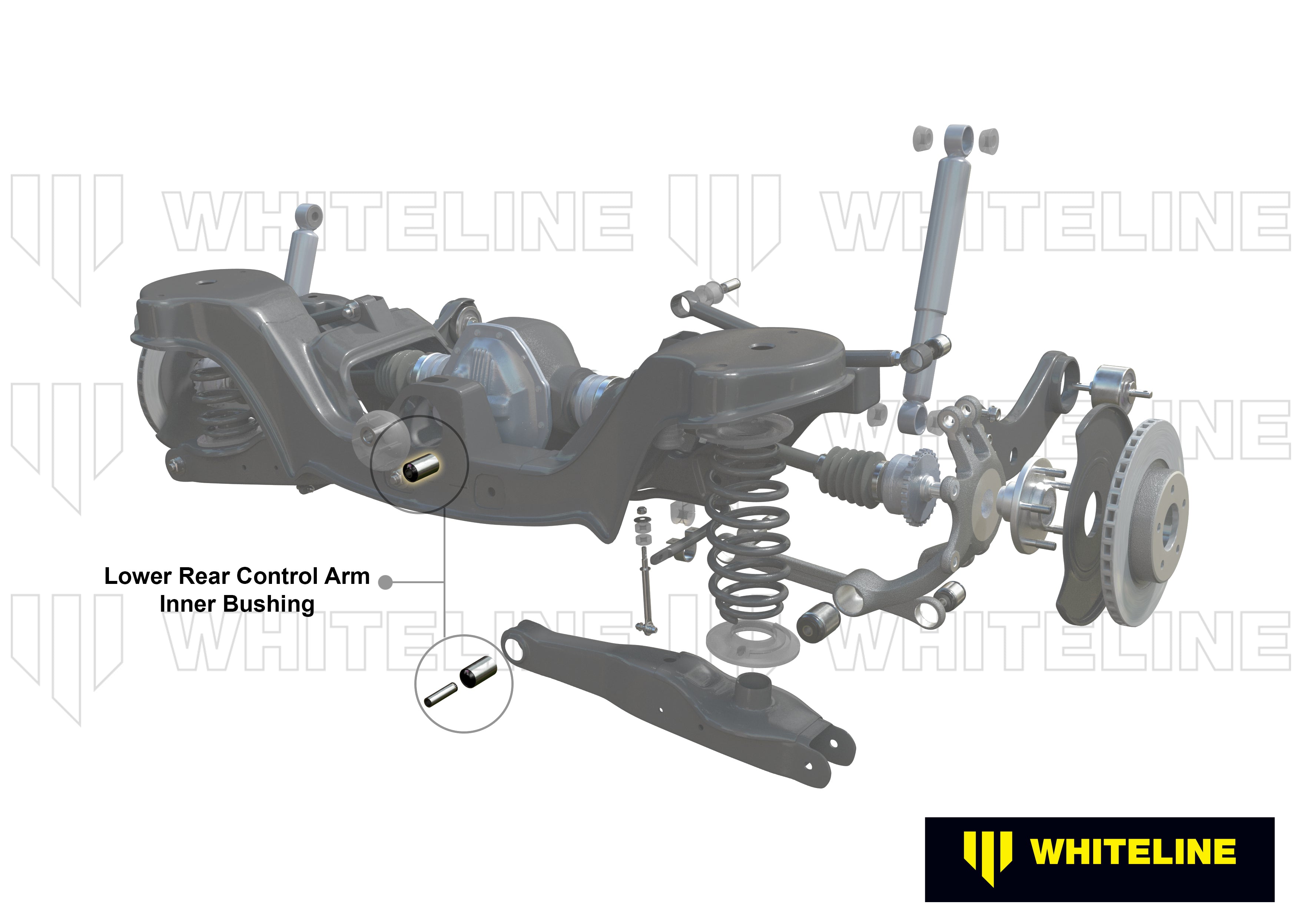Brat suspensie inferior rear inner set bucse Whiteline pentru Audi A3 / Seat Altea / Skoda Octavia / Vw Cc - W63553