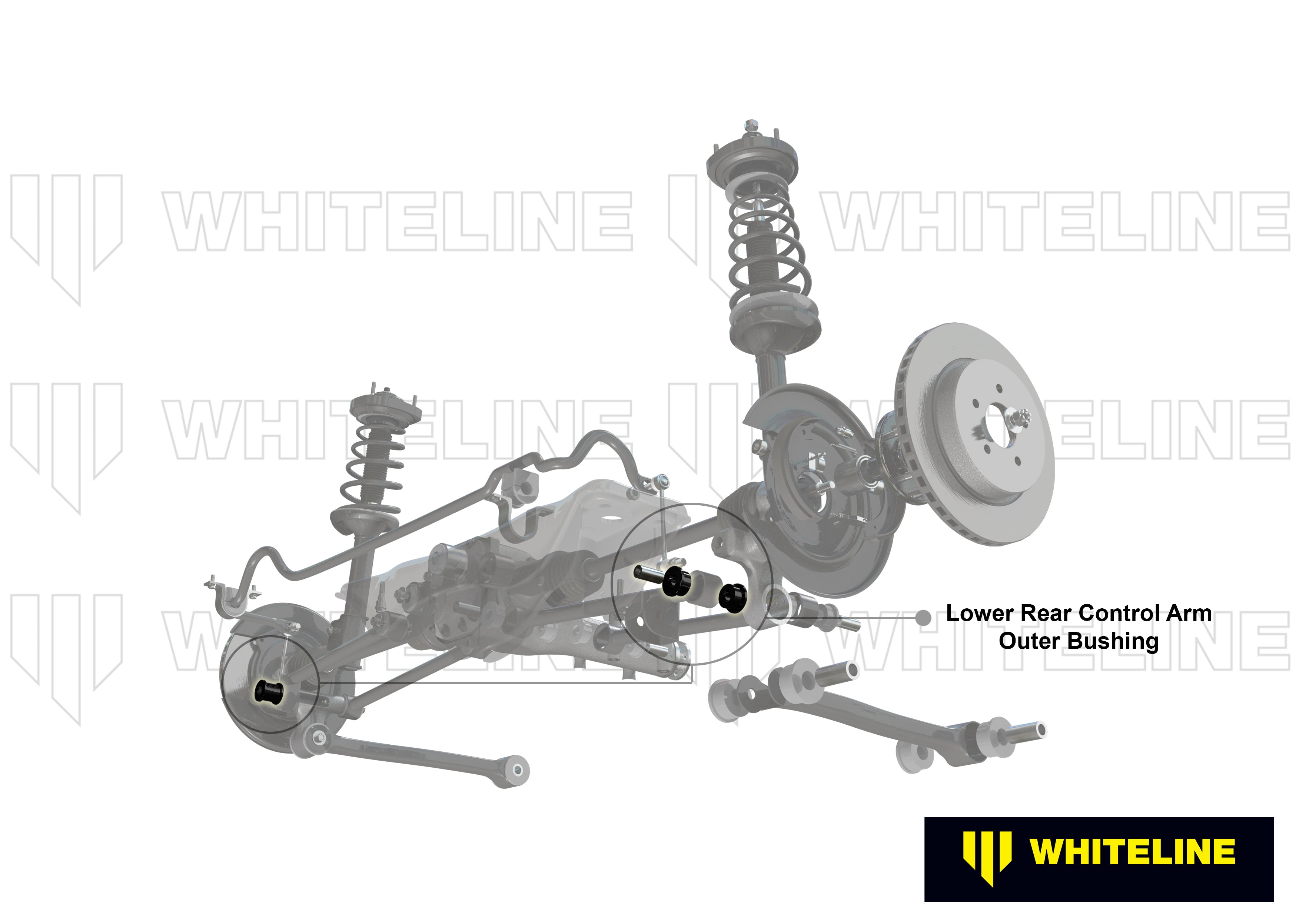Brat suspensie inferior rear outer set bucse Whiteline pentru Honda Civic - W63561