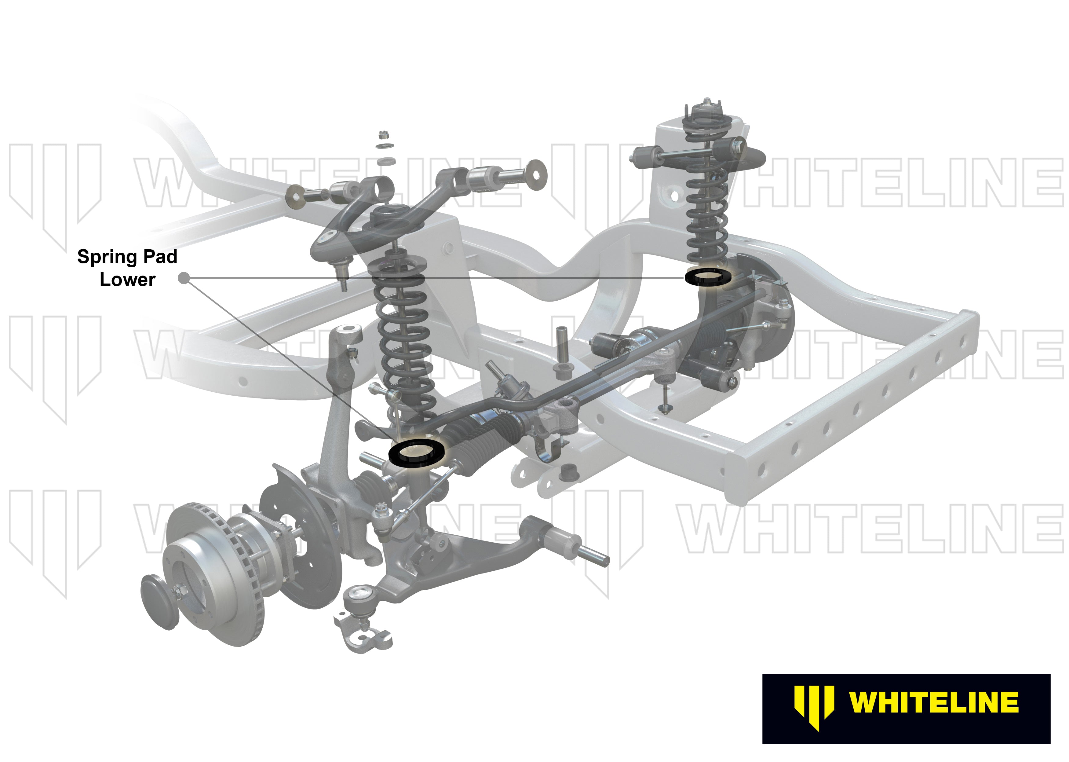 Set inele izolatoare arc suspensie (superioare) Whiteline pentru Universal Products Coil Spring Pad - Bushings - W71476