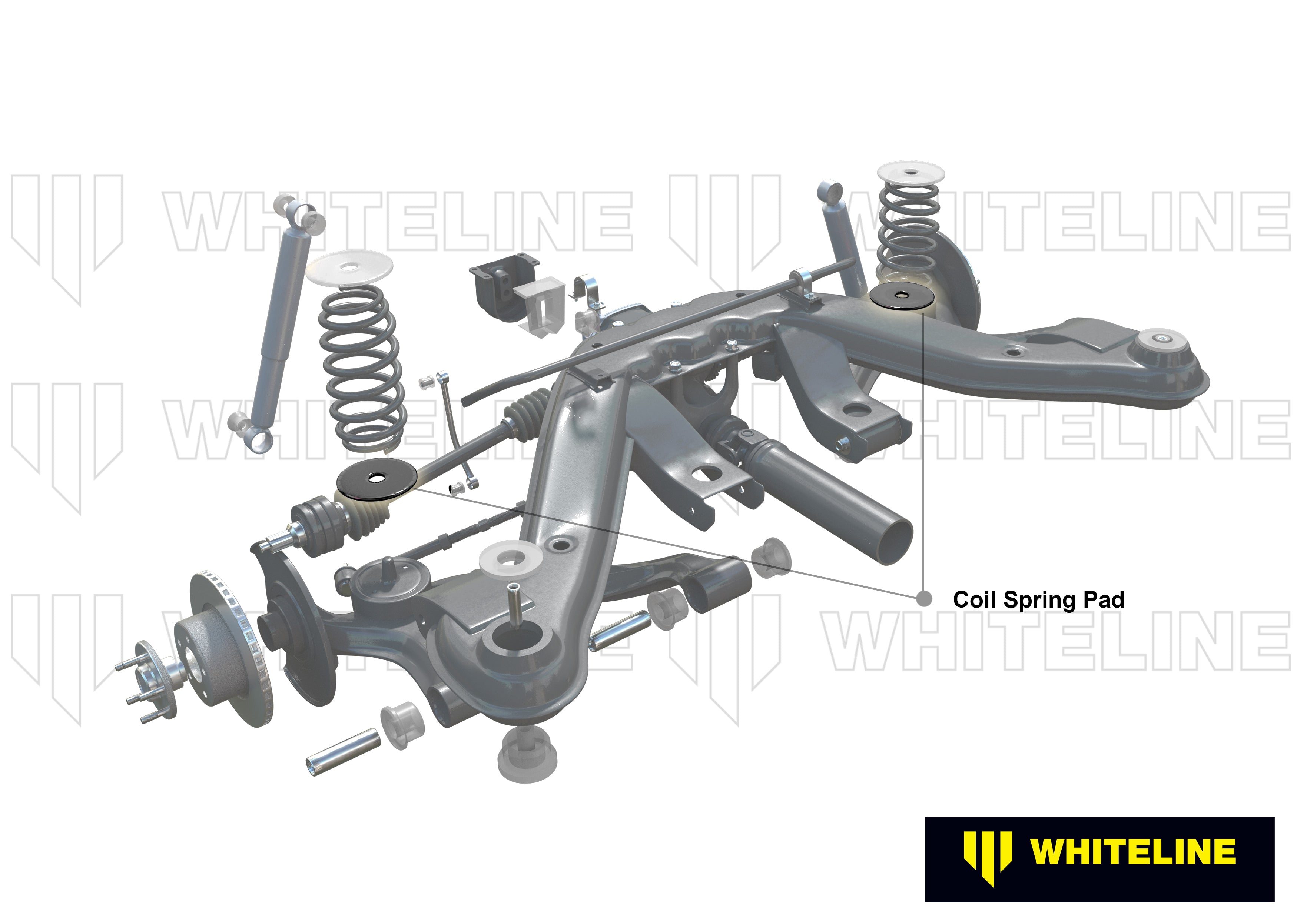 Set inele izolatoare arc suspensie (inferioare) Whiteline pentru BMW Seria 3 / Opel Calibra / Universal Products Coil Spring Pad - Bushings - W72042