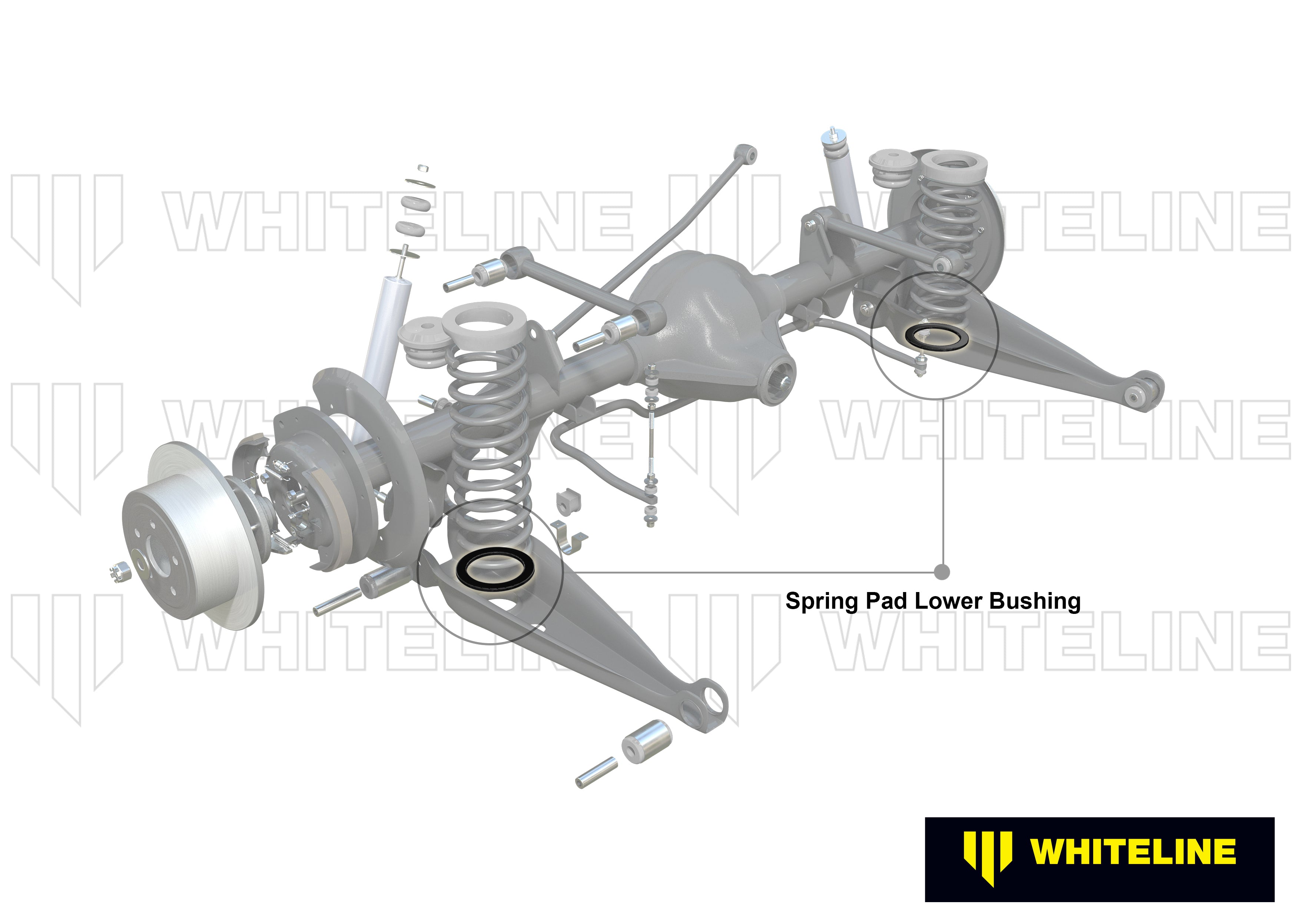 Set inele izolatoare arc suspensie (inferioare) Whiteline pentru Universal Products Coil Spring Pad - Bushings - W72385