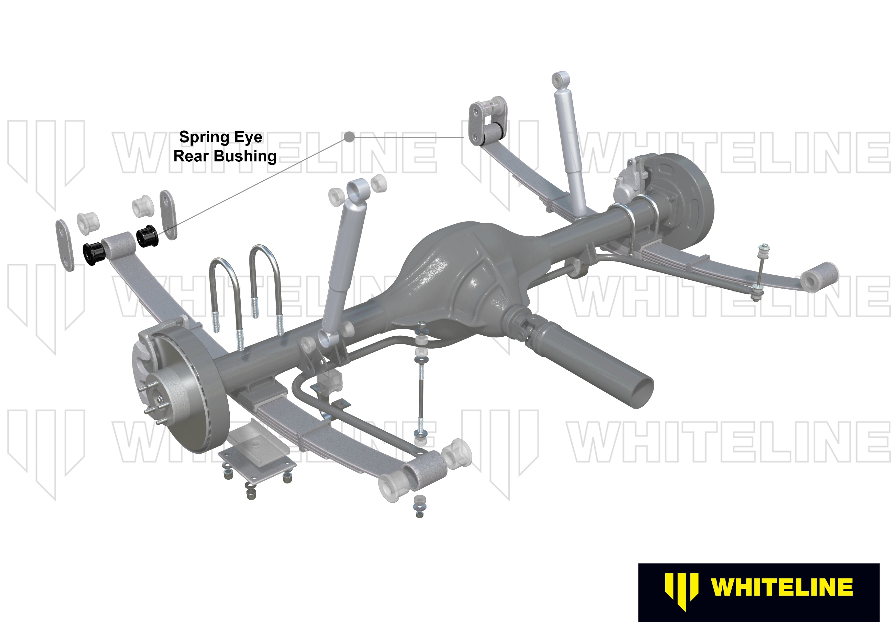 Set bucse arc lamelar (ochi spate) Whiteline pentru Ford Ranger / Mazda Bt-50 / Vw Amarok - W73395
