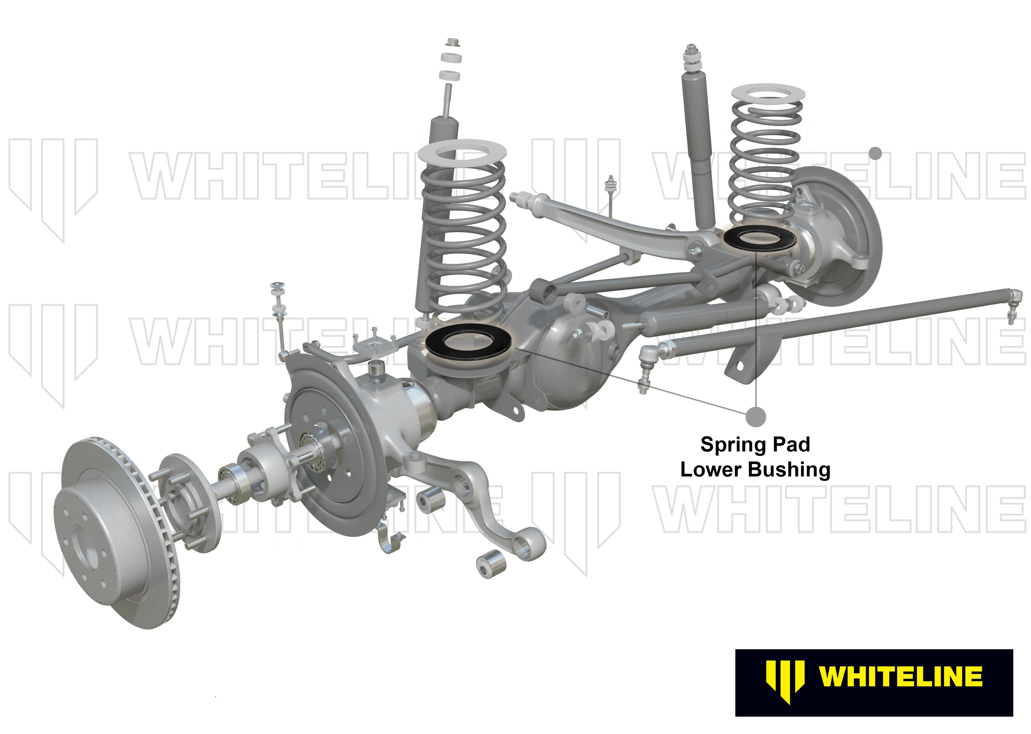 Set inele izolatoare arc suspensie (inferioare) Whiteline pentru Nissan Patrol / Universal Products Coil Spring Pad - Bushings - W73405