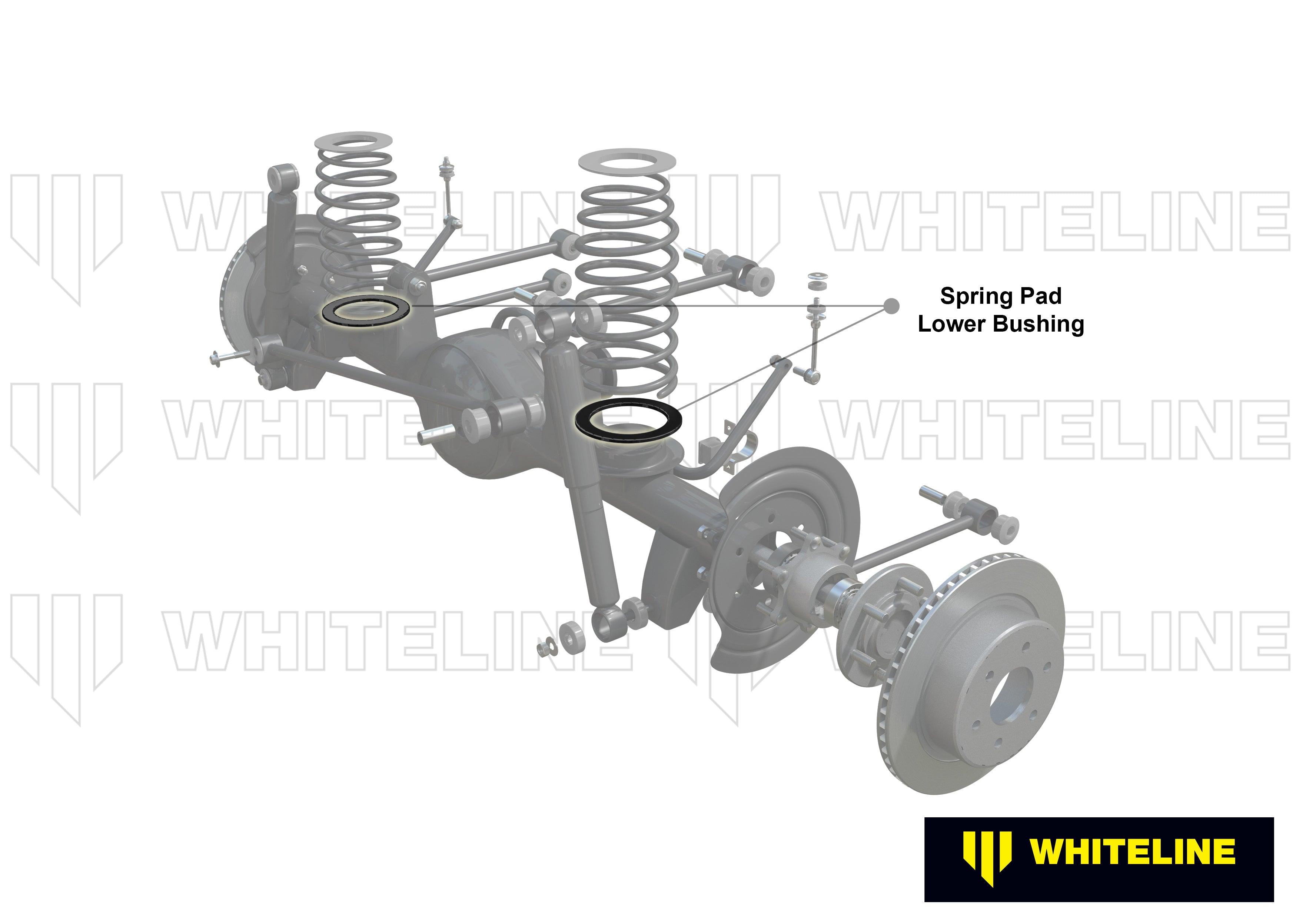 Set inele izolatoare arc suspensie (inferioare) Whiteline pentru Jeep Gladiator / Universal Products Coil Spring Pad - Bushings - W73460