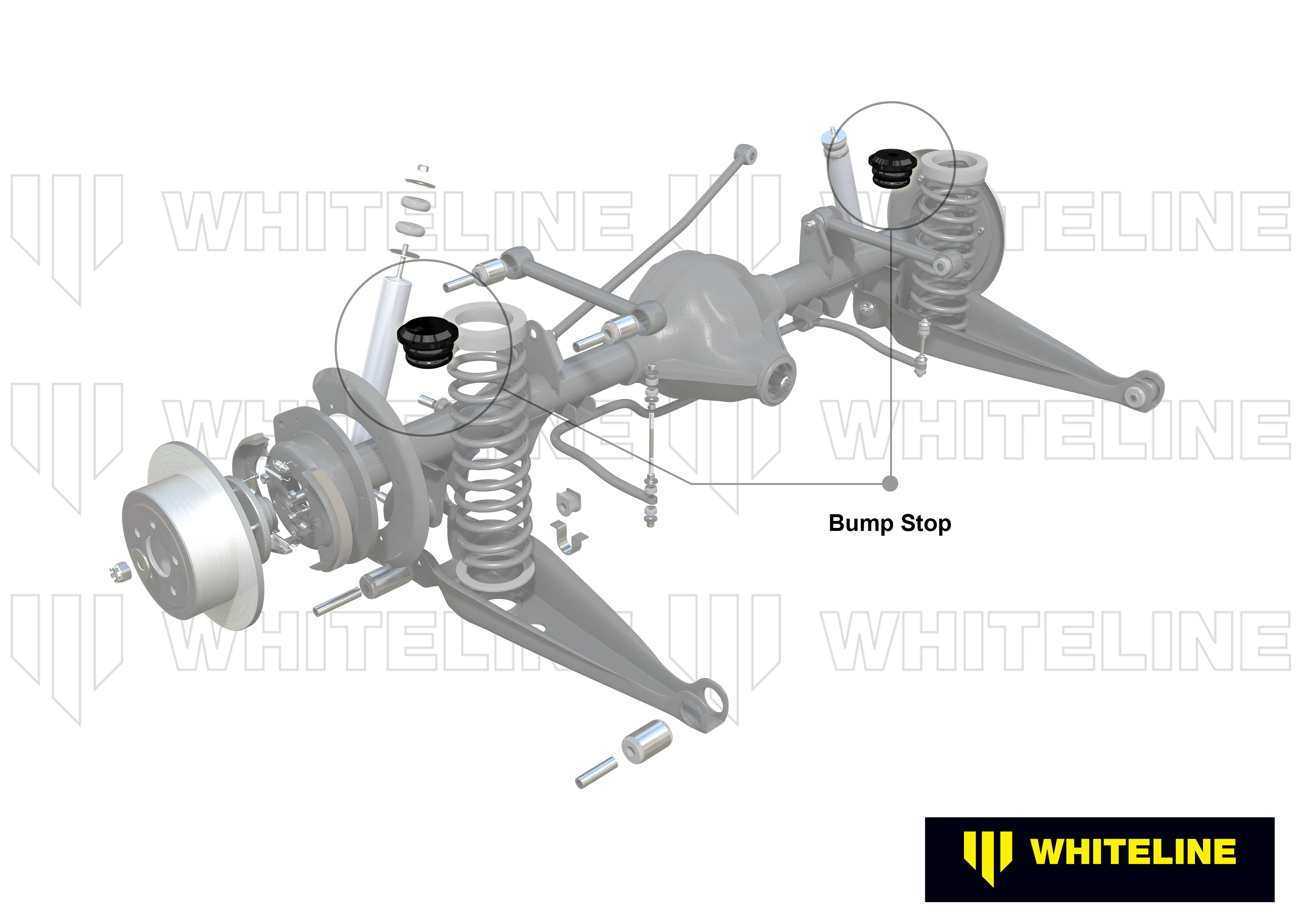 Set tampoane limitatoare suspensie (bump stop) Whiteline pentru Universal Products Bump Stop - Bushings - W92334