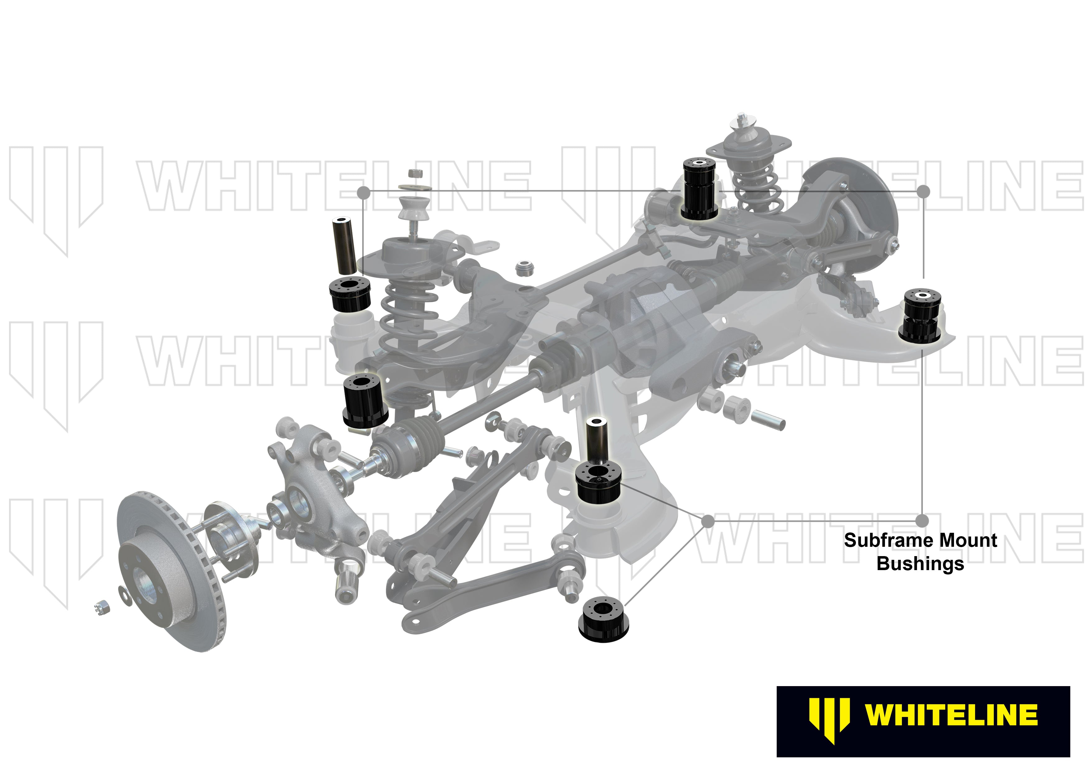 Set bucse punte (subframe) Whiteline pentru Cadillac Cts - W93398