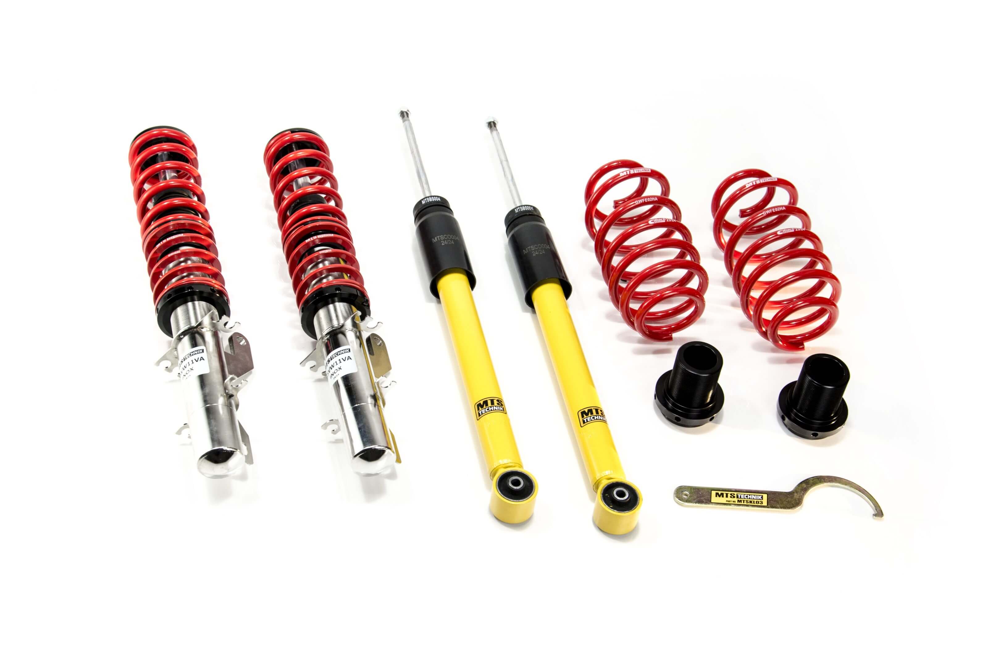 Suspensie Reglabila Coilover MTS Technik Comfort pentru Audi A3 (8L), TT (8N) / Seat LEON (1M), TOLEDO II (1M) si altele - XMTSGWVW10-C