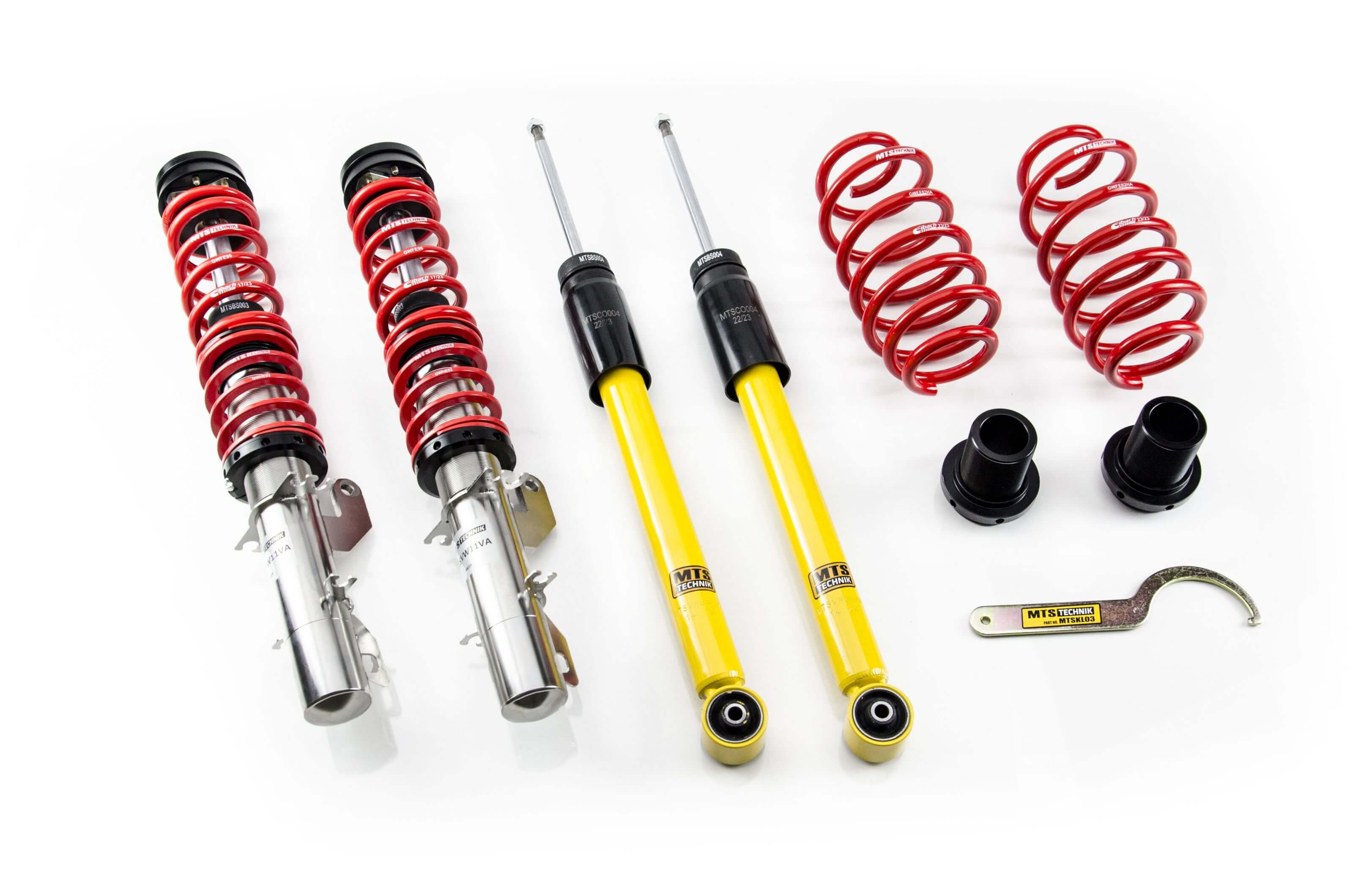 Suspensie Reglabila Coilover MTS Technik Comfort pentru Audi A3 (8L), TT (8N) / Seat LEON (1M), TOLEDO II (1M) si altele - XMTSGWVW87-C
