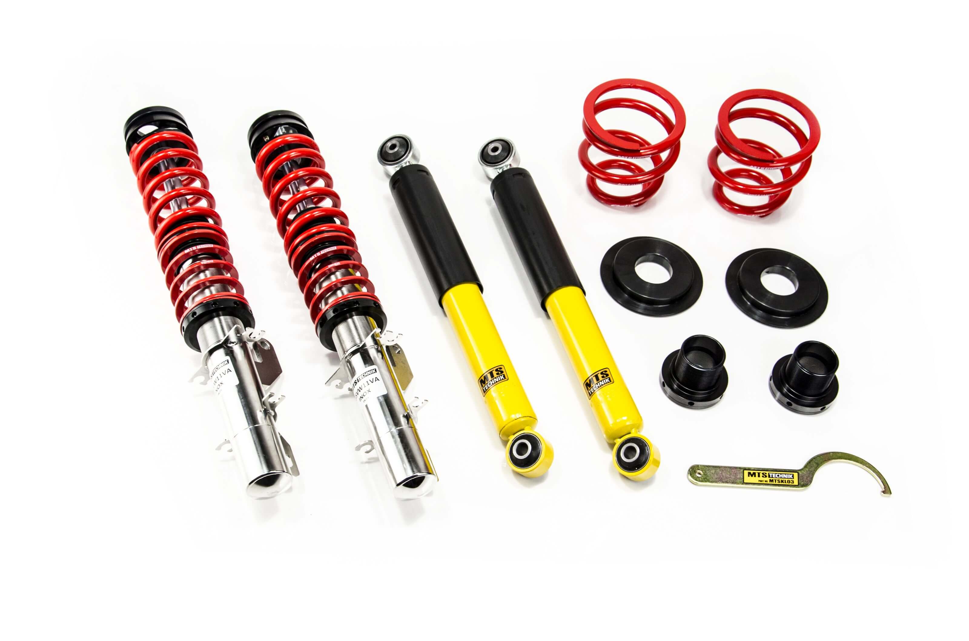 Suspensie Reglabila Coilover MTS Technik Street pentru Audi A3 (8L), TT (8N) / Seat LEON (1M) si altele - XMTSGWVW88