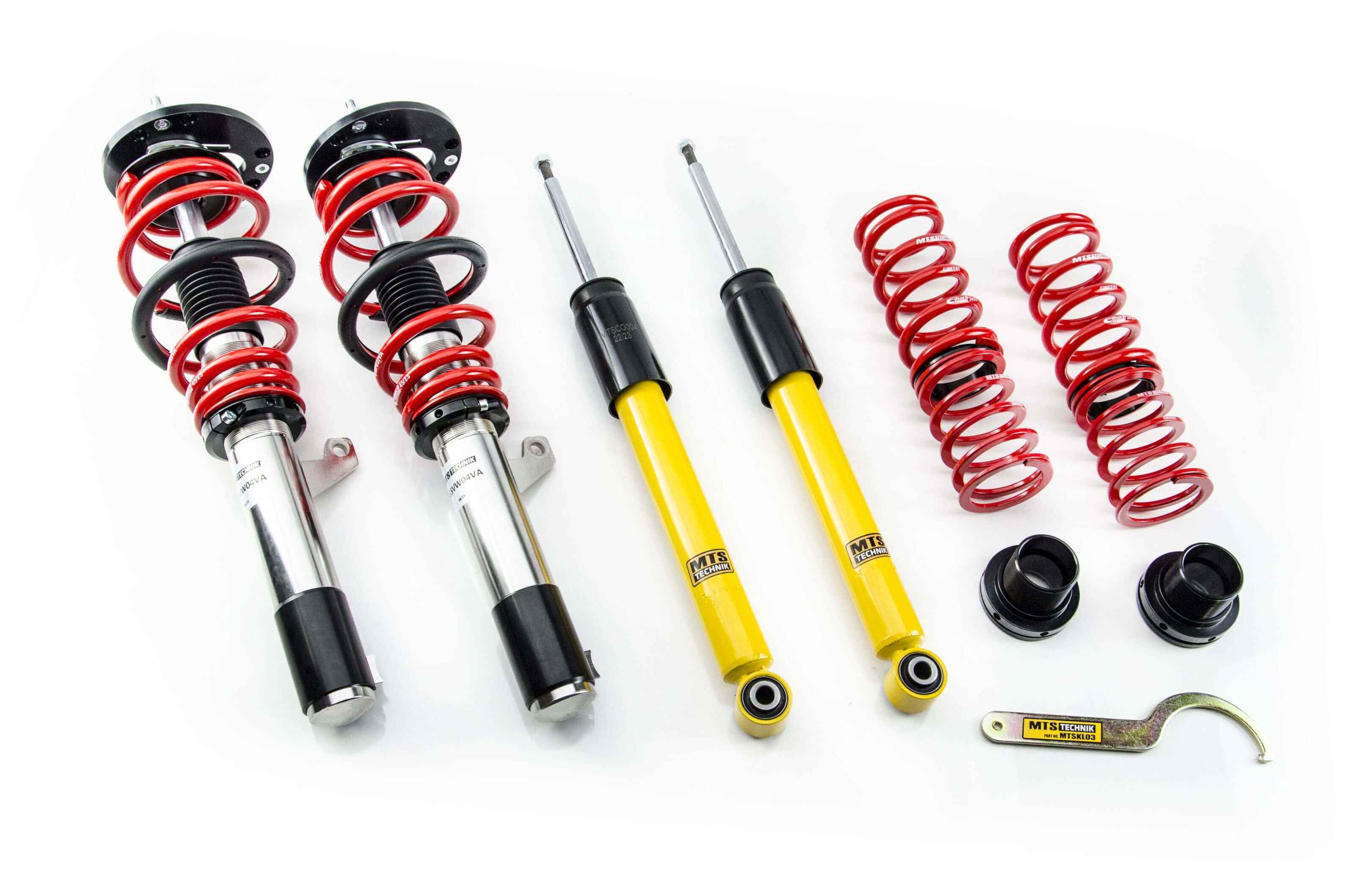 Suspensie Reglabila Coilover MTS Technik Stance pentru Audi A3 (8P), A3 Convertible (8P) / Seat ALTEA (5P), ALTEA XL (5P) si altele - XMTSGWVW91-S