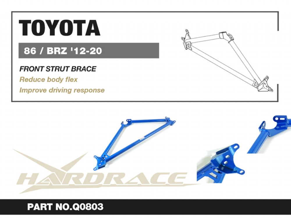 Bara rigidizare telescoape fata Hardrace pentru Subaru BRZ / Toyota GT86 - Q0803