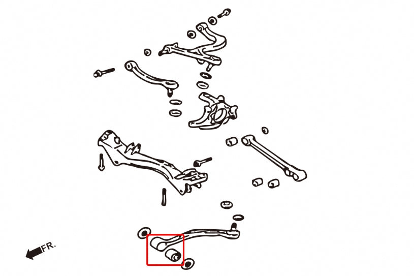 Set bucse brat longitudinal spate Hardrace pentru Mitsubishi Lancer Evo - 6659