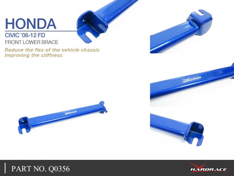 Bara rigidizare inferior spate Hardrace pentru Honda Civic - Q0356