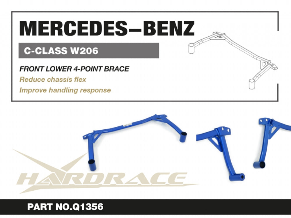 Bara rigidizare inferior fata Hardrace pentru Mercedes-Benz C-Class - Q1356