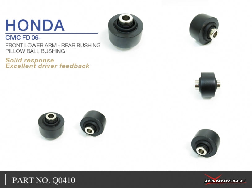 Set bucse brat suspensie inferior fata, capat spate Hardrace pentru Honda Civic - Q0410