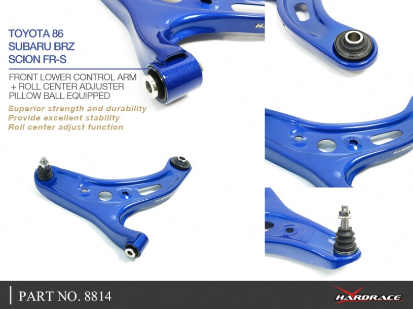 Kit corectie roll center brat suspensie inferior fata Hardrace pentru Subaru BRZ / Toyota GR 86 / GT86 - 8814