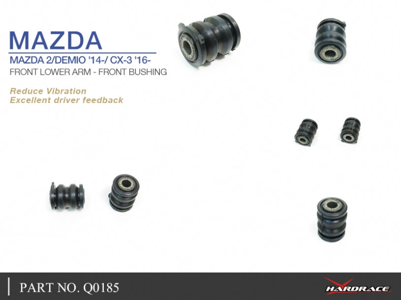 Set bucse brat suspensie inferior fata, capat fata Hardrace pentru Mazda CX-3 / Mazda 2 - Q0185