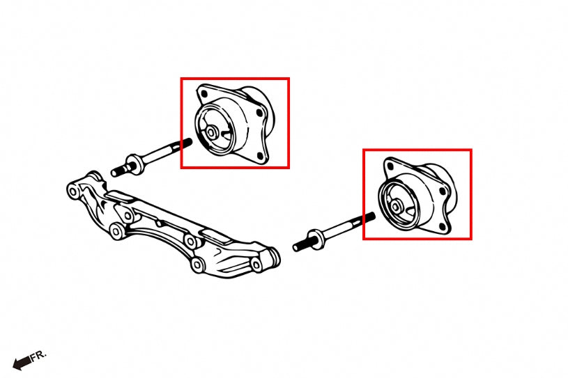 Set bucse diferential spate, capat spate Hardrace pentru Honda S2000 - 7127
