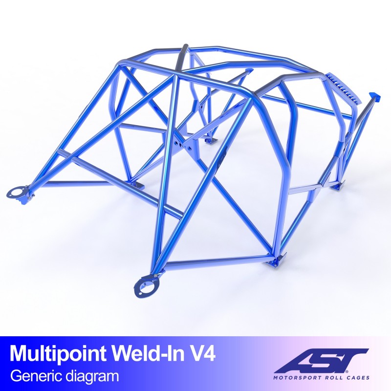 AST Roll Cage V4 10-puncte (Weld-In) pentru BMW (E39) 5-Series 4 usi Sedan