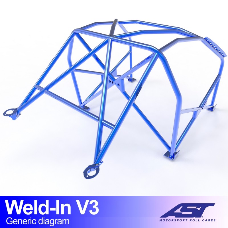 AST Roll Cage V3 8-puncte (Weld-In) pentru BMW (E39) 5-Series 4 usi Sedan