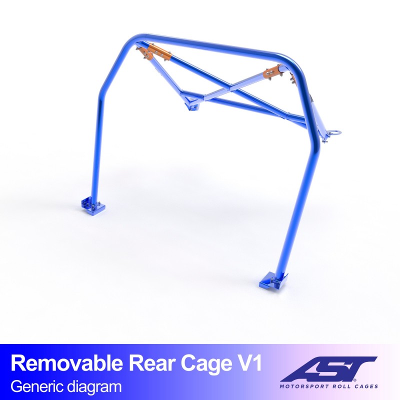 AST Half Cage V1 4-puncte (Bolt-In) pentru BMW (E39) 5-Series 4 usi Sedan