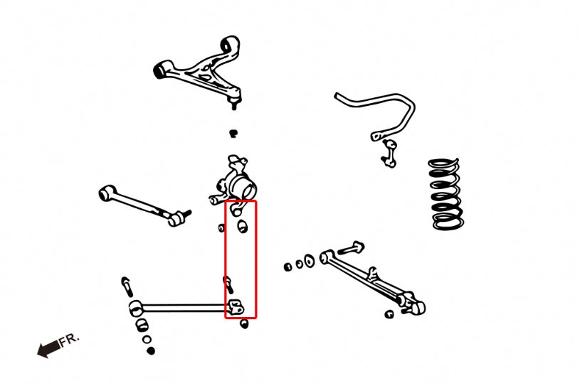 Set bucse fuzeta spate Hardrace pentru Lexus GS / SC / Toyota Aristo / Soarer - 8736