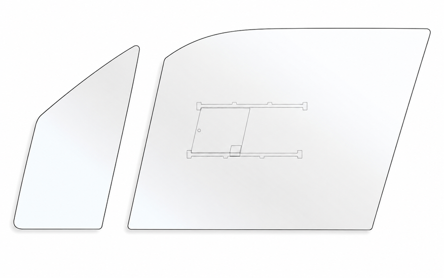 Geam Usa Fata Policarbonat Porsche 911 (930) cu Slider, Canale Originale