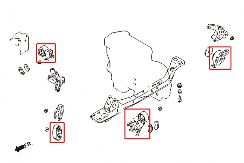 Tampon motor ranforsat Hardrace pentru Nissan Micra - 5841