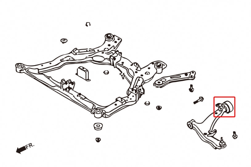 Set bucse brat suspensie inferior fata, capat spate Hardrace pentru Nissan Murano - 7946