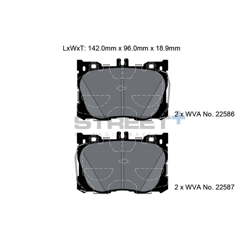 Placute Frana Fata Pagid Street+ T8015 - Mercedes C-Class AMG C43