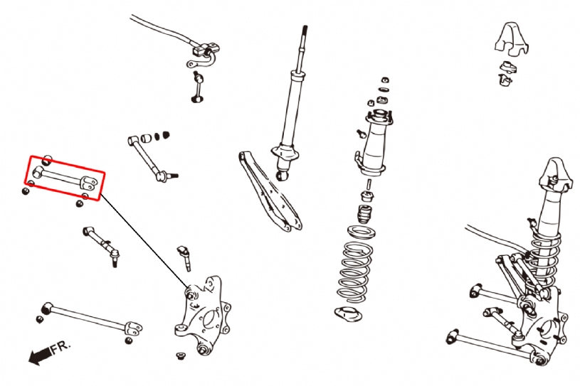 Brat suspensie superior spate reglabil Hardrace pentru Lexus GS / IS - 6715