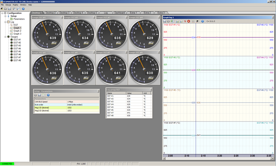 Modul Ecumaster EGT to CAN pentru 8 Termocuple