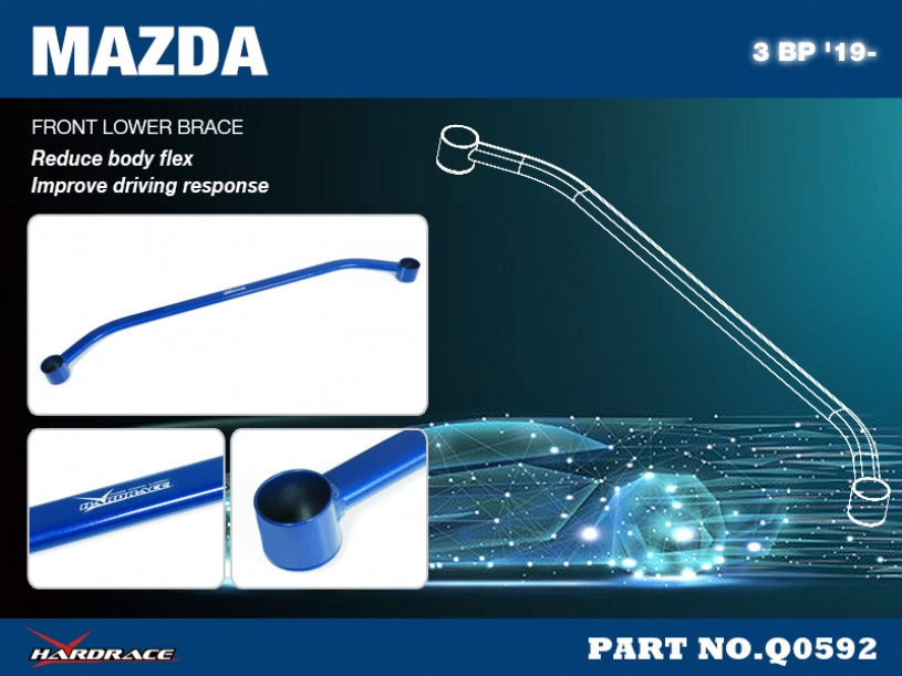 Bara rigidizare inferior fata Hardrace pentru Mazda Mazda 3 - Q0592
