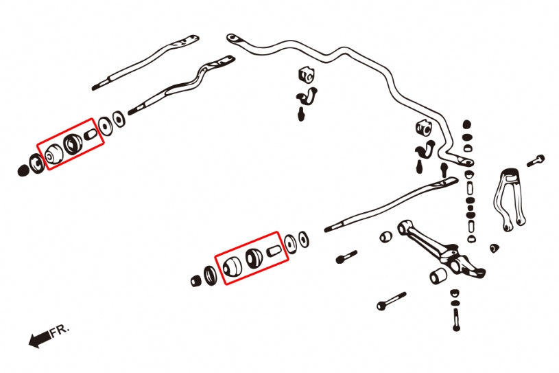 Kit bucse brat tensiune ranforsat TPV Hardrace pentru Honda Accord / Prelude - 6362