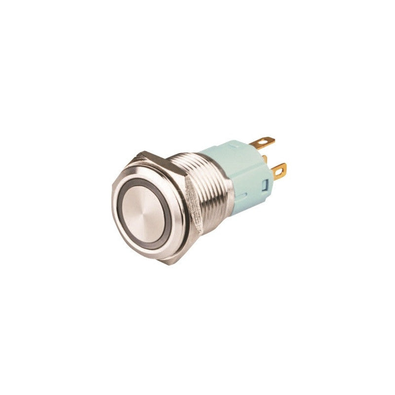 Buton cu Retinere si Inel LED Rosu