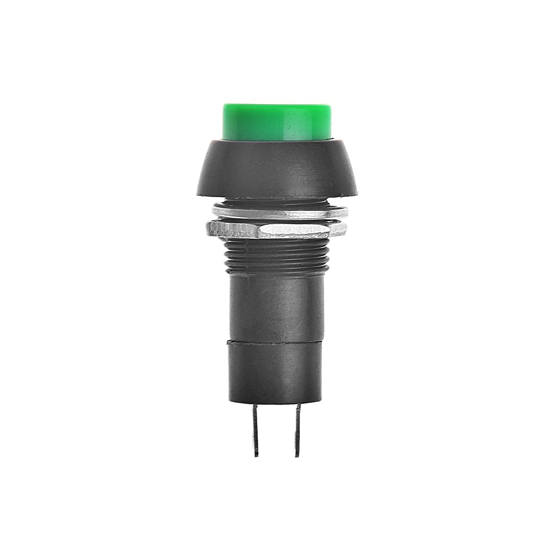 Buton verde cu retinere ON-OFF, 12V / 24V
