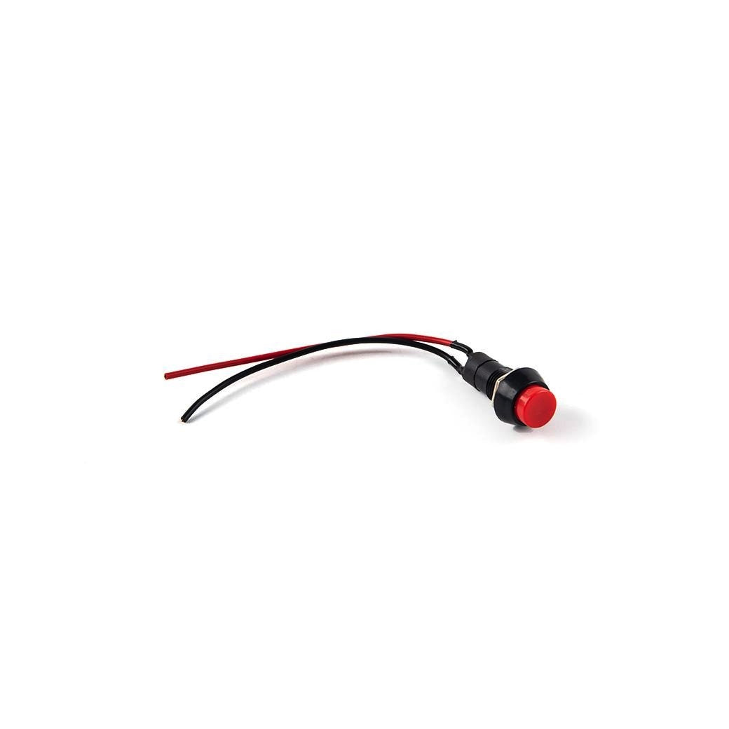 Buton rosu cu revenire pentru claxon, 12V, cu fire
