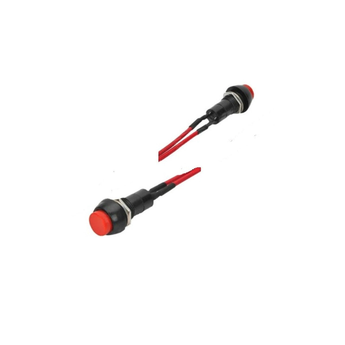 Buton rosu cu revenire pentru claxon, 12V, cu fire