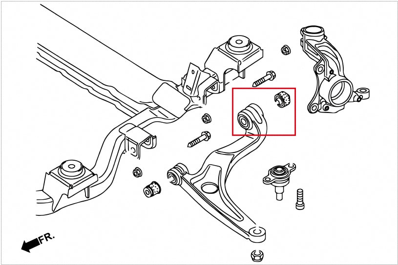 Set bucse brat suspensie inferior fata, capat spate Hardrace pentru Volkswagen Transporter - Q0661