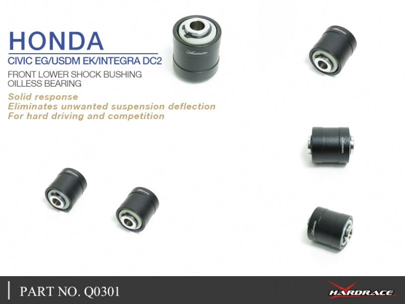 Set bucse amortizor inferior fata Hardrace pentru Honda CRX / Civic - Q0301