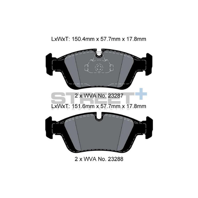 Placute Frana Fata Pagid Street+ T8168 - BMW Seria 3 E36