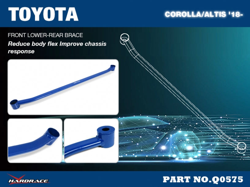 Bara rigidizare inferior fata, capat spate Hardrace pentru Toyota Corolla - Q0575
